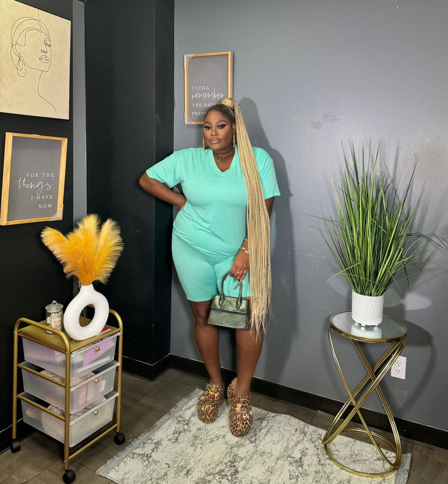 Blue 2pc set (plus only )