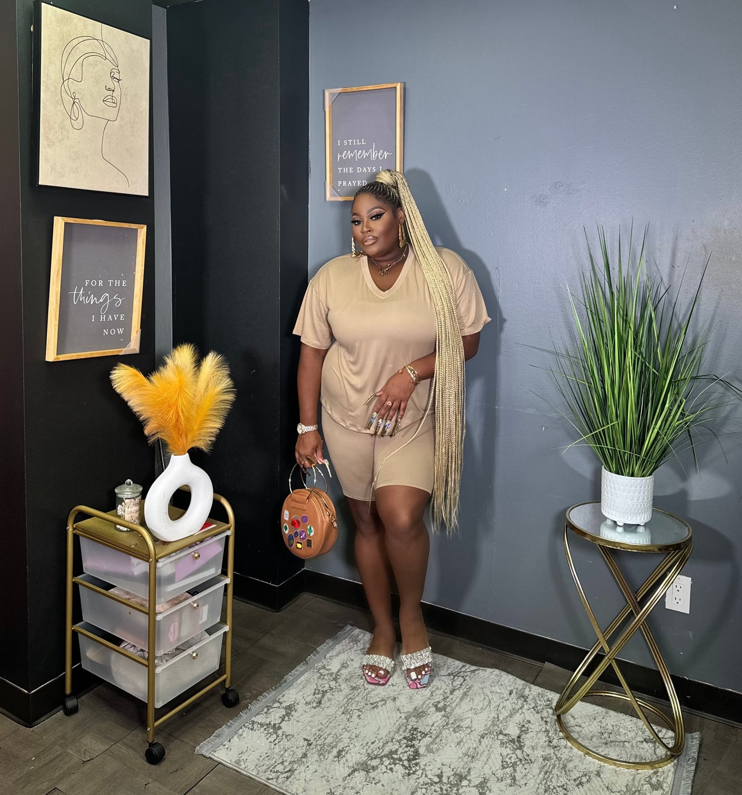 Tan 2pc nude set (regular/plus)