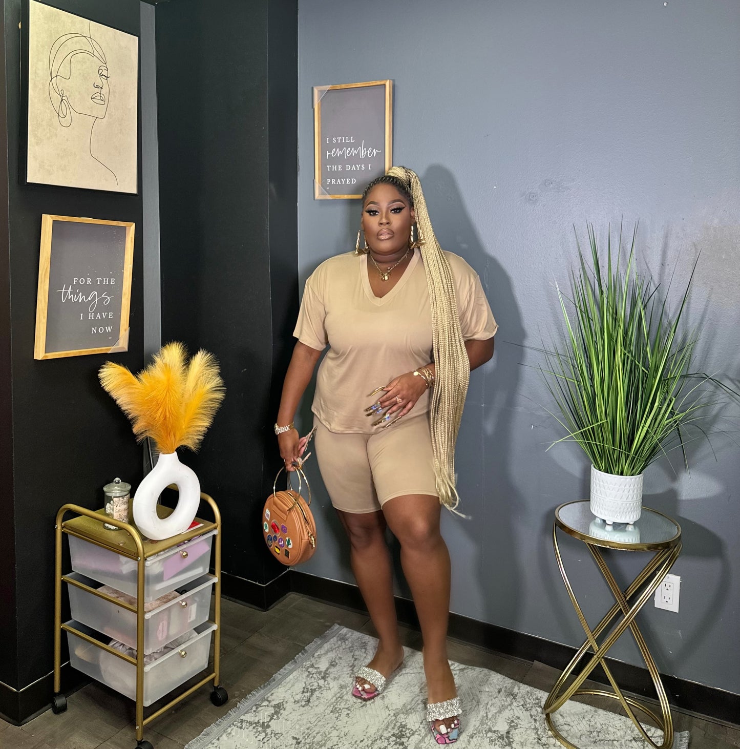 Tan 2pc nude set (regular/plus)